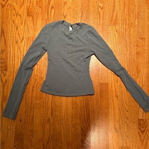 SKIMS Green Long Sleeve Tee